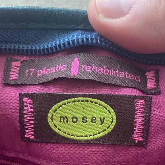 Crossbody Blue Mosey Bag. Silver Color Hardware. Eco friendly. EUC. - Picture 14 of 14